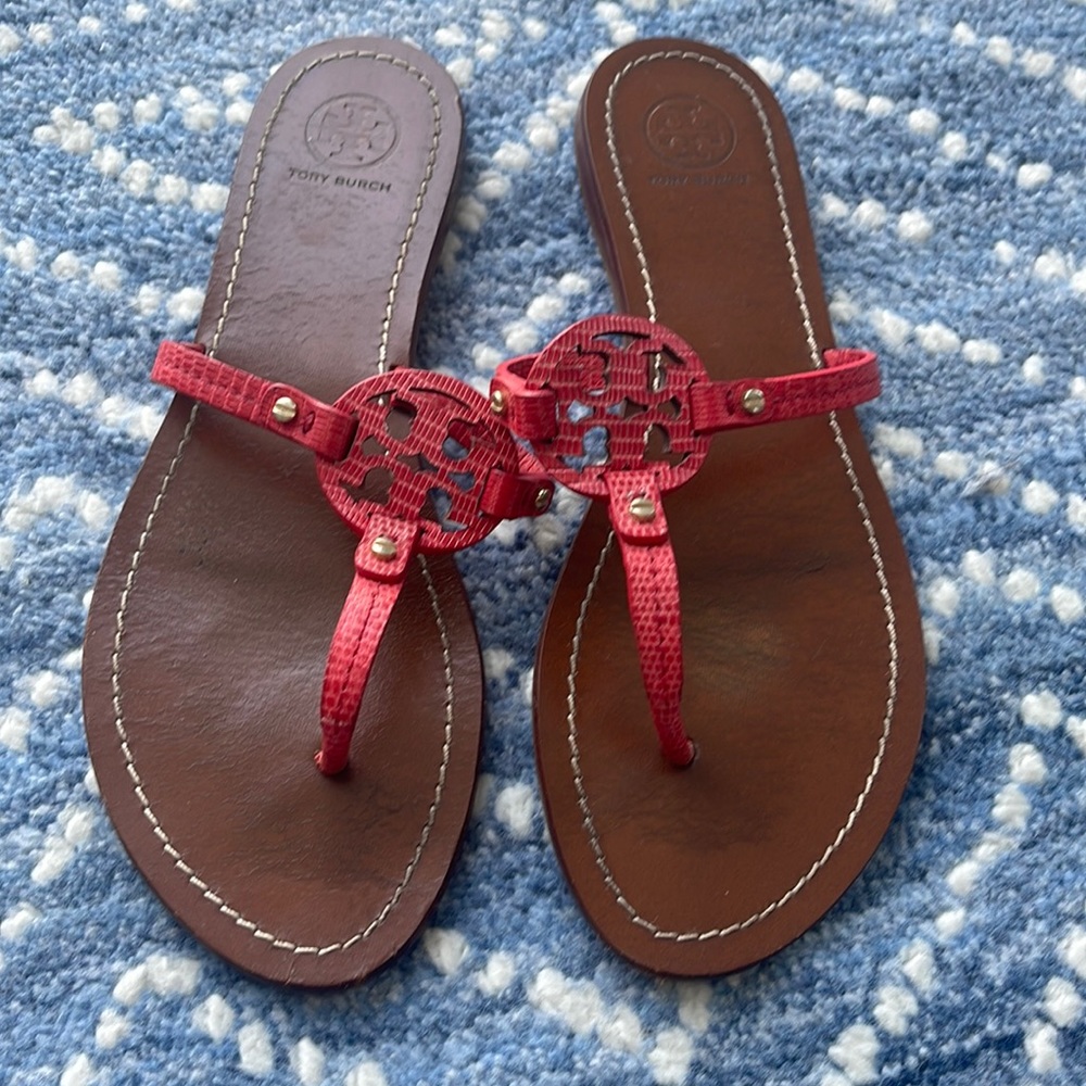 Tory Burch Red Thong Sandals